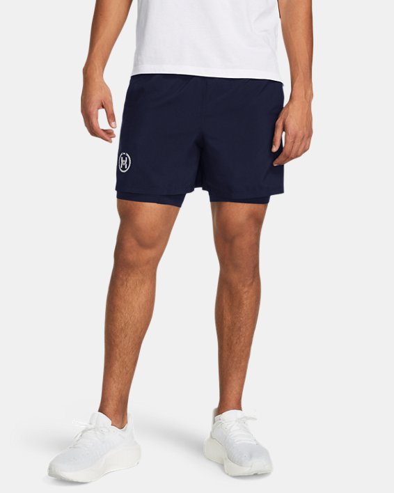 Men's UA Launch 5" Shorts in Blue image number 0